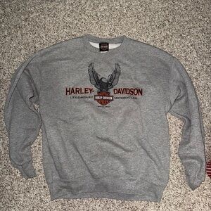 Harley-Davidson Gray Crewneck Sweater with Logo